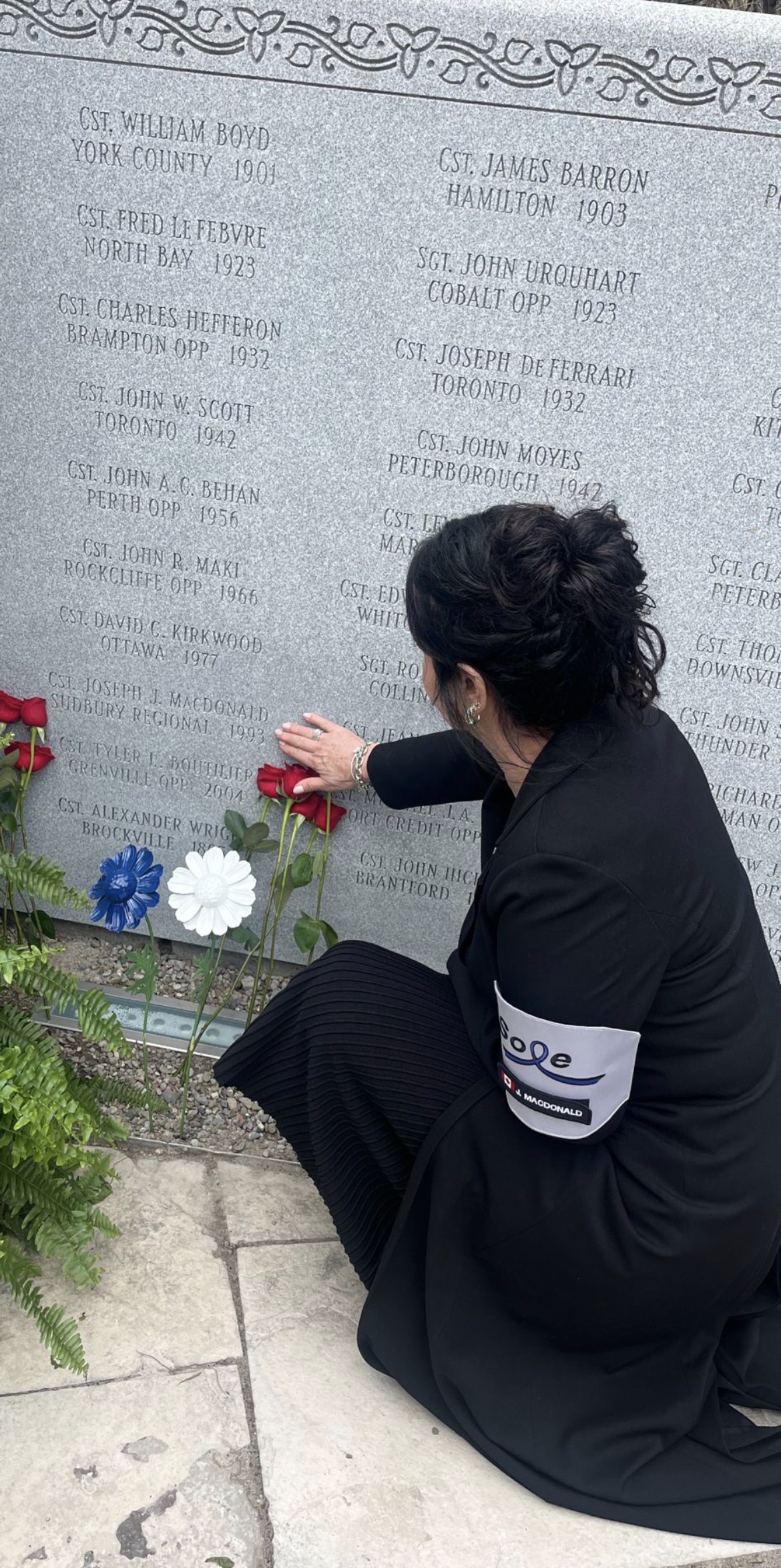 SOLE Member at the Ontario Police Memorial Wall
