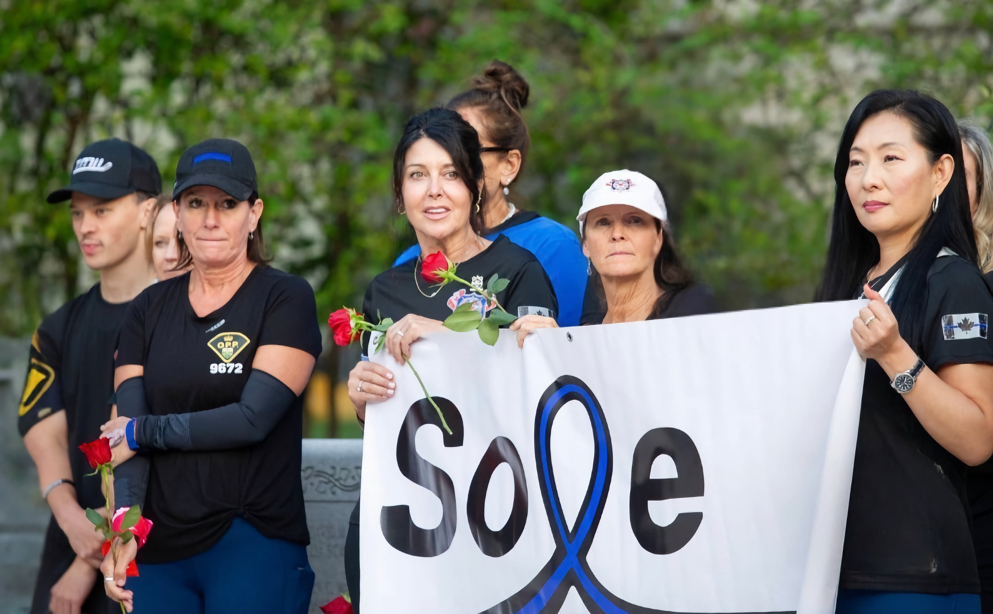 SOLE members at the National Police Memorial in Ottawa