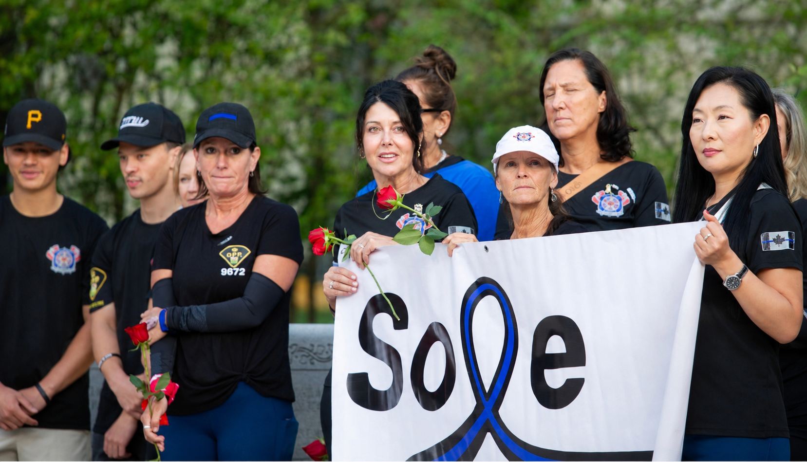 SOLE members at the National Police Memorial in Ottawa